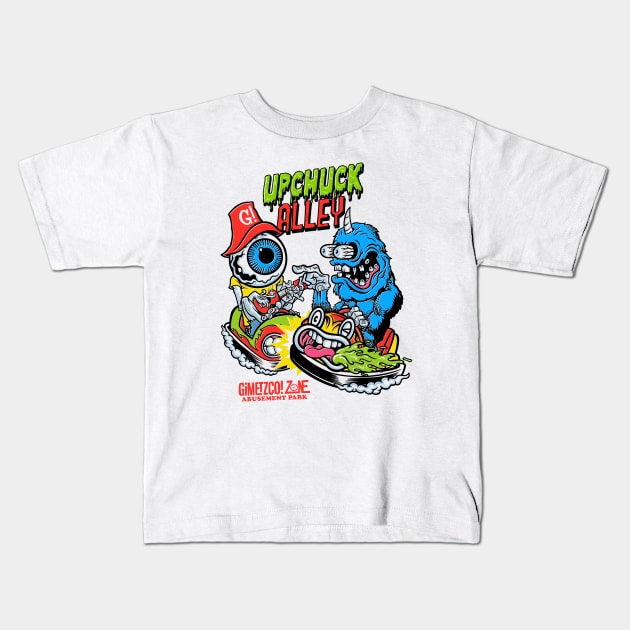 Upchuck Alley - G’Zap! Kids T-Shirt by GiMETZCO!